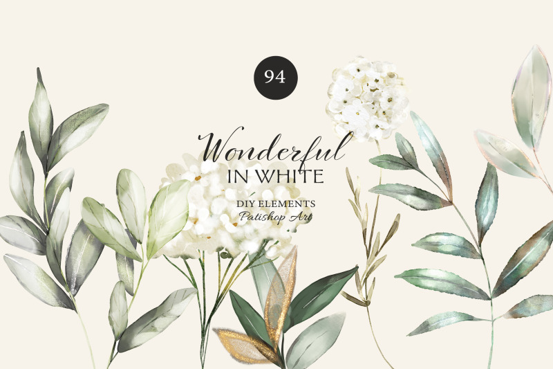 watercolor-white-flowers-amp-greenery-large-collection