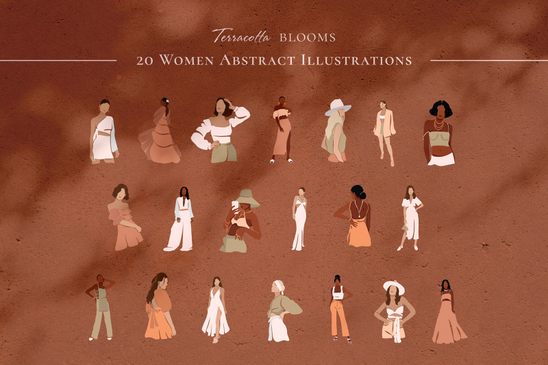 terracotta-blooms-illustration-set