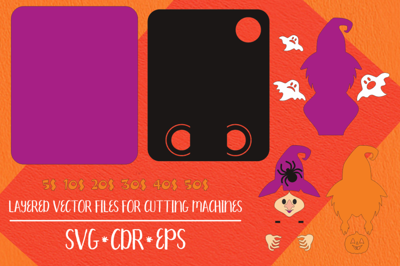 witch-halloween-card-money-holder-template