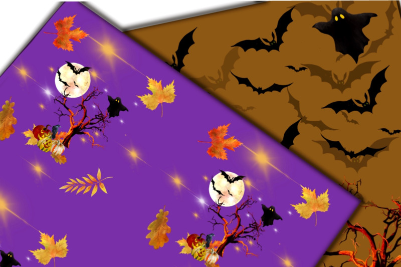 halloween-party-decor-paper-seamless-patterns-digital-paper