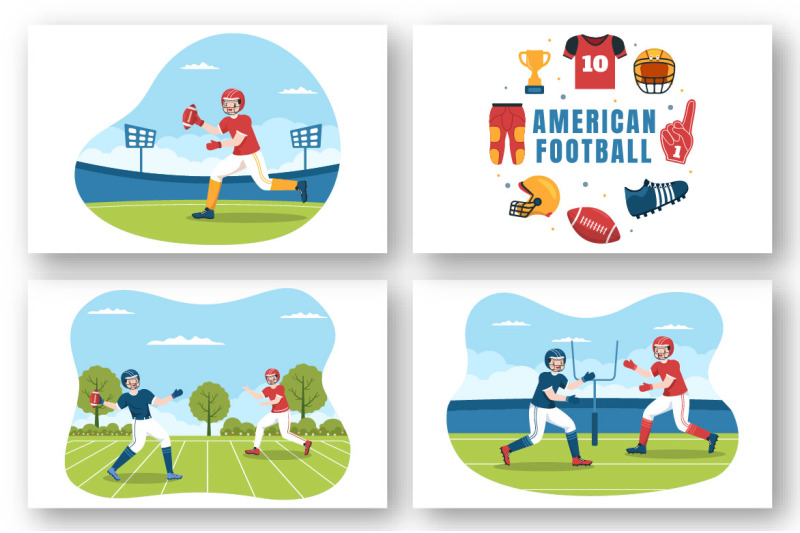 13-american-football-sports-player-illustration