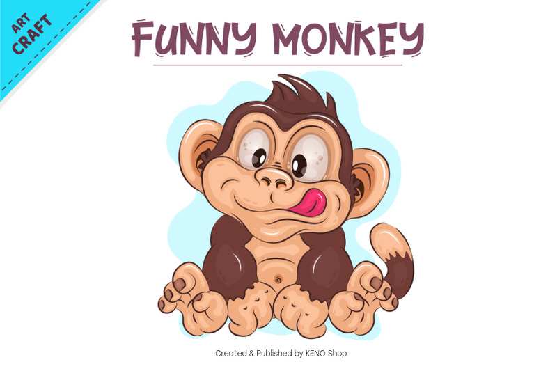 funny-cartoon-monkey-crafting-sublimation
