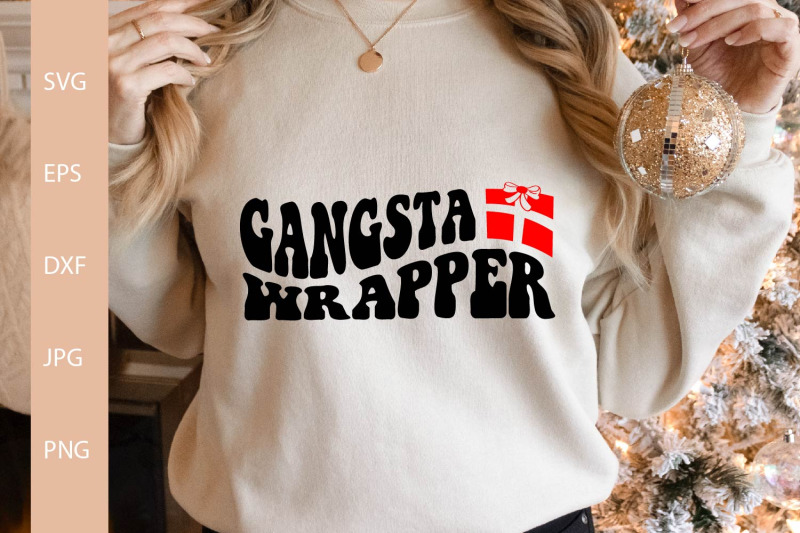 gangsta-wrapper-svg-christmas-shirt-svg