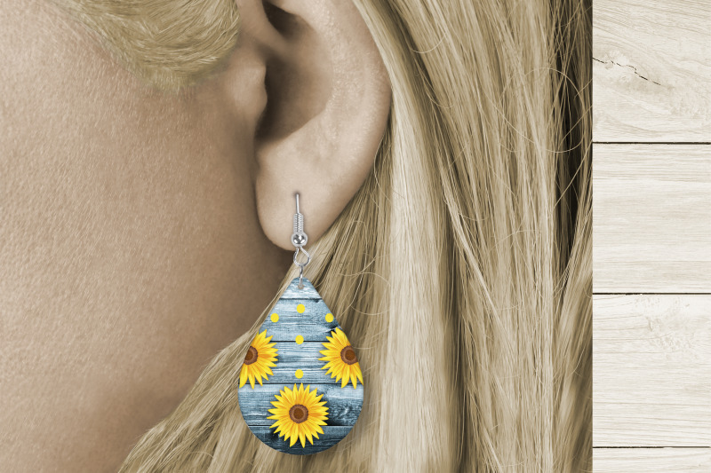 teardrop-earring-sublimation-sunflower-earring