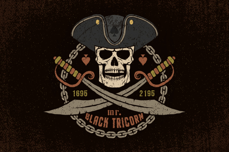 pirate-logos-set-with-grunge