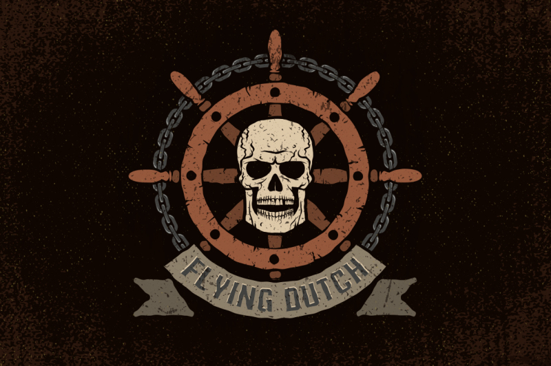 pirate-logos-set-with-grunge
