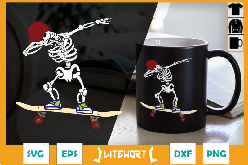 skeleton-funny-skateboarding-svg