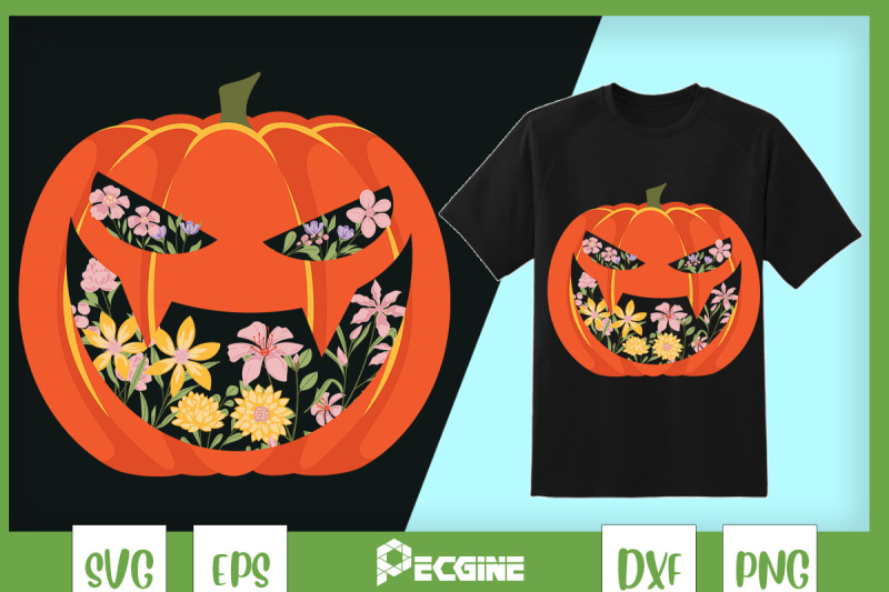 funny-halloween-pumpkin-flower-floral