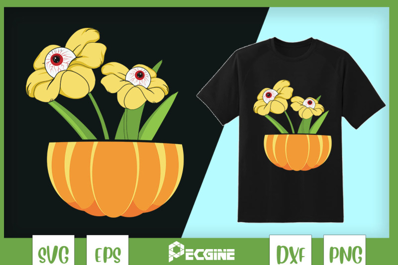 vintage-flower-surfer-pumpkin-halloween