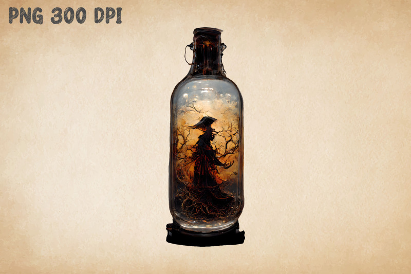 witch-in-a-glass-bottle