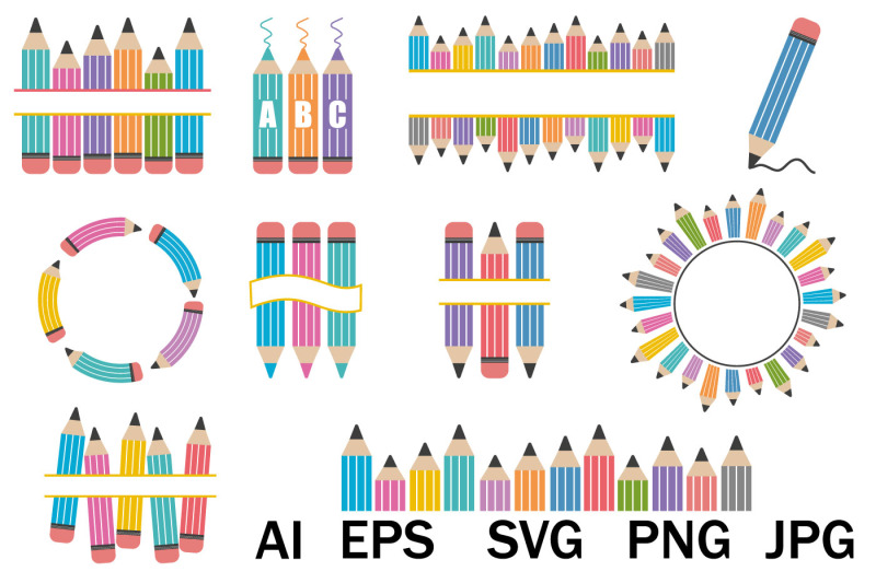 set-of-svg-colored-pencils-back-to-school-clipart