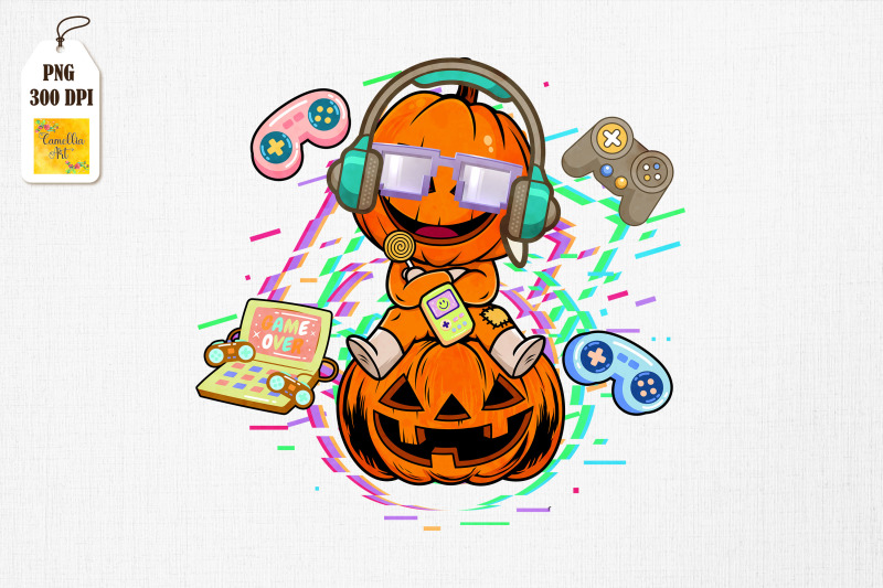 costume-scary-pumpkin-halloween-gamer