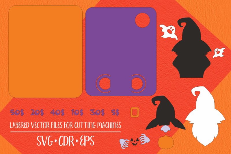 gnome-halloween-card-money-holder-template