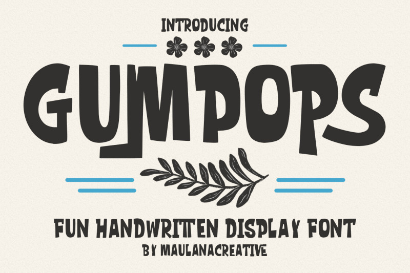 gumpops-handwritten-display-font