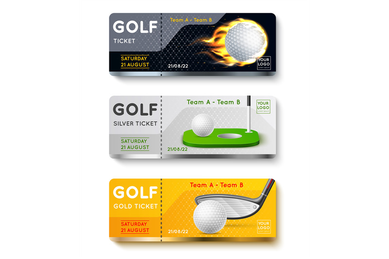 realistic-golf-cards-sport-game-tickets-invitation-coupons-tourname