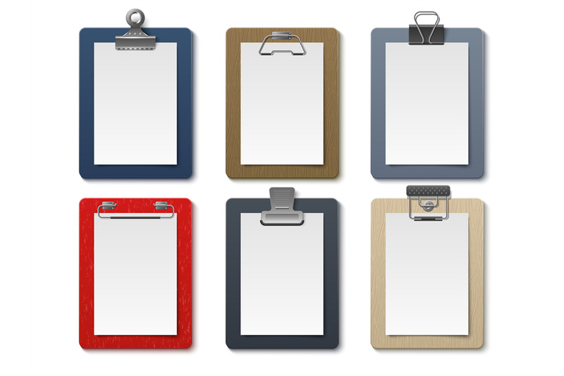 realistic-board-tablets-portable-paper-holder-different-clipboards-c