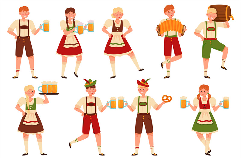 oktoberfest-people-bavarian-cartoon-characters-in-traditional-costume