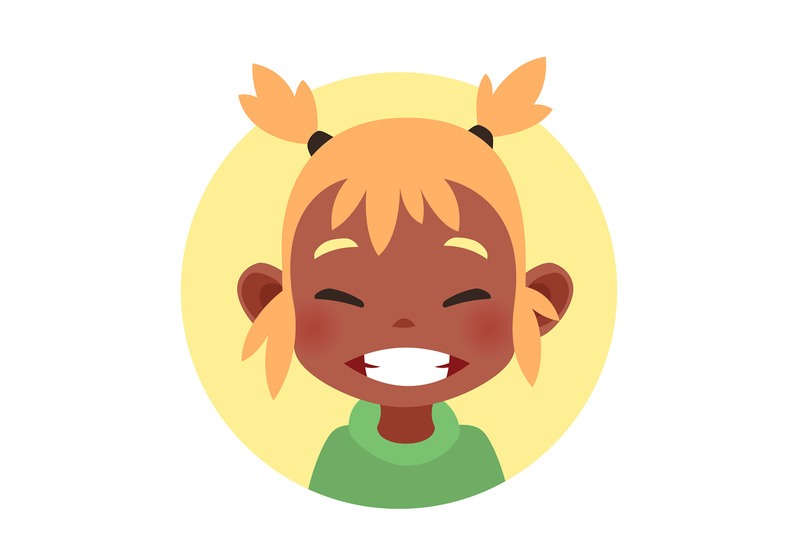 funny-little-girl-flat-round-head-portrait