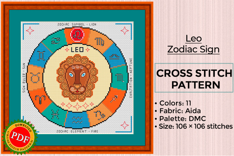 leo-cross-stitch-pattern-leo-zodiac-sign