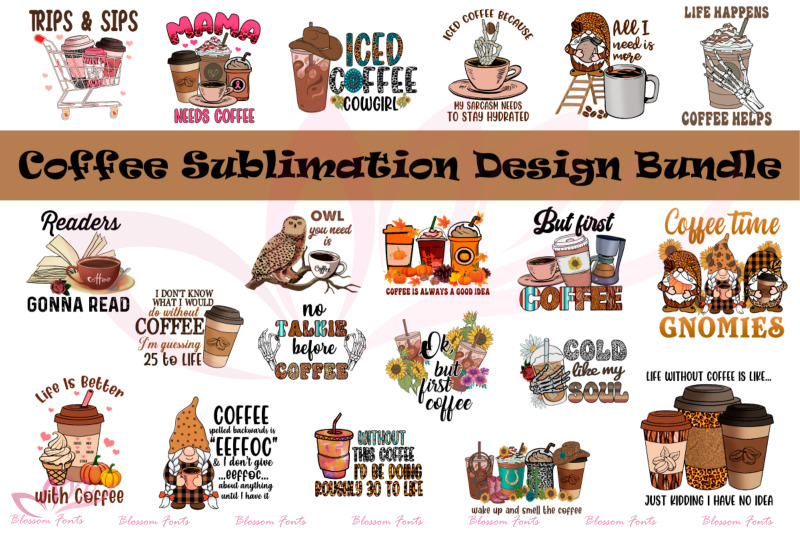 coffee-sublimation-design-bundle