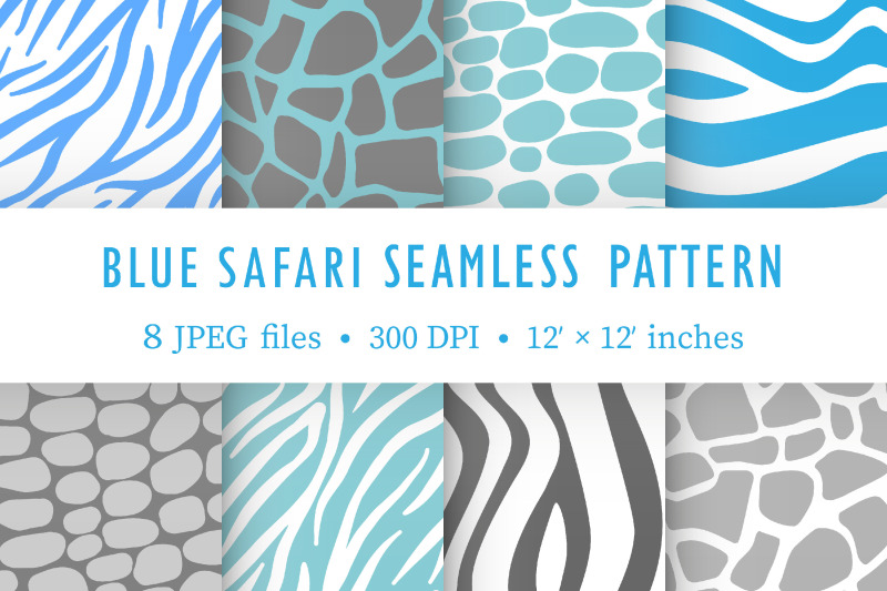 blue-safari-seamless-patterns-animal-skin-digital-papers-pack