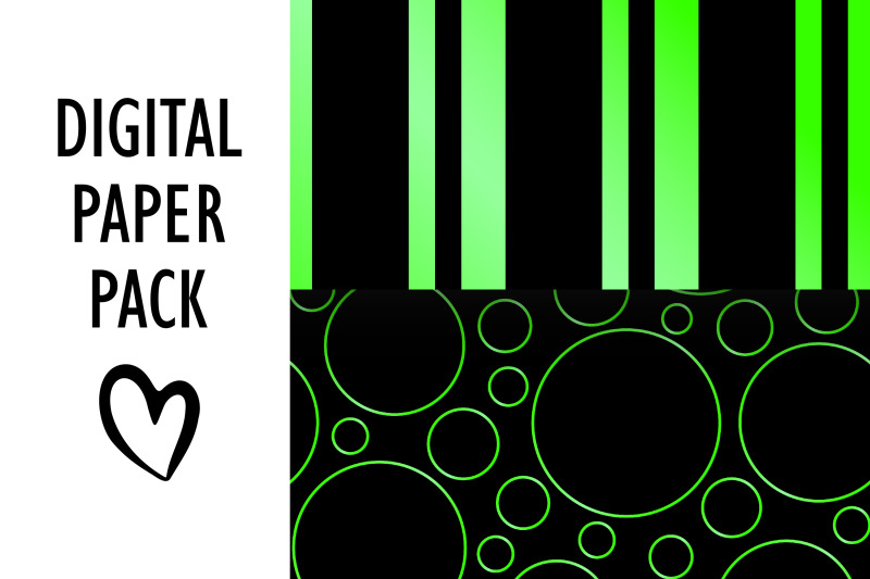 neon-green-foil-patterns-set-vintage-digital-papers-pack