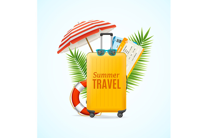 3d-summer-travel-concept-vector