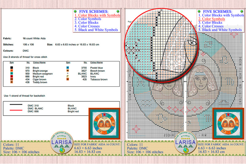 gemini-cross-stitch-pattern-gemini-zodiac-sign