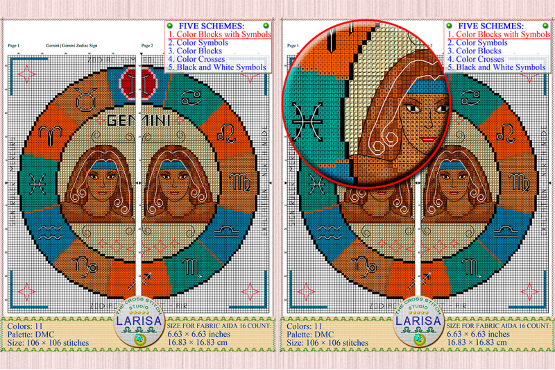 gemini-cross-stitch-pattern-gemini-zodiac-sign