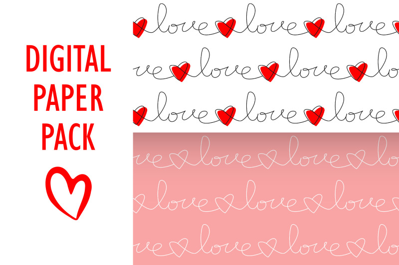 love-handwriting-word-seamless-patterns-digital-paper-pack