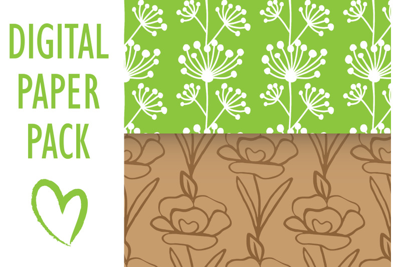 floral-outline-seamless-patterns-digital-boho-papers-pack