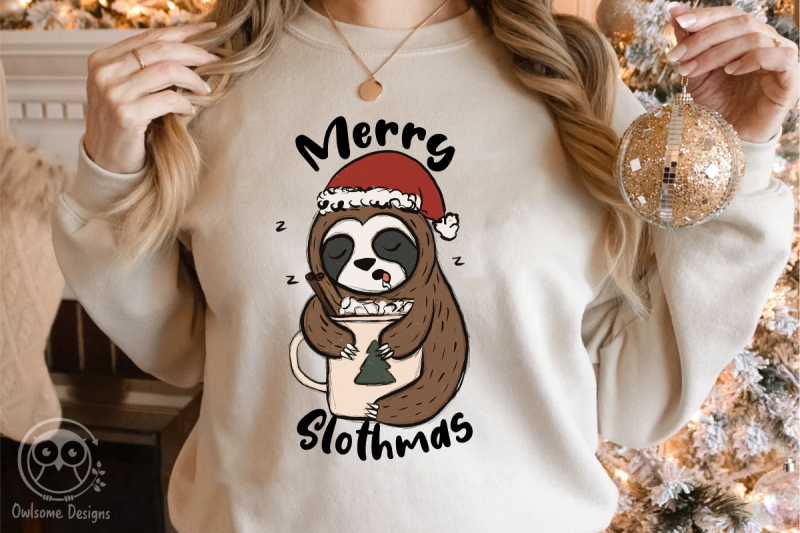 sloth-christmas-sublimation