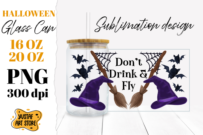 halloween-glass-can-sublimation-bundle-halloween-drink-quote