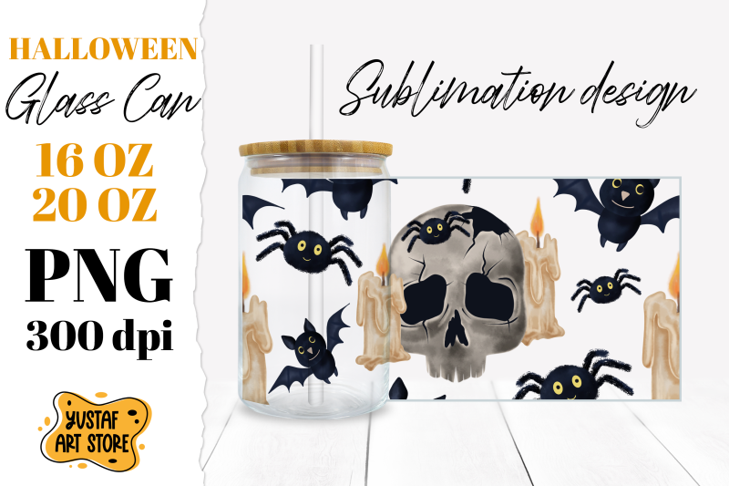 halloween-glass-can-sublimation-bundle-10-hand-painted-png