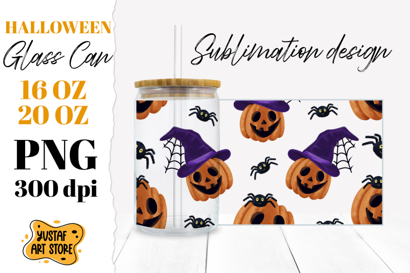 halloween-glass-can-sublimation-bundle-10-hand-painted-png