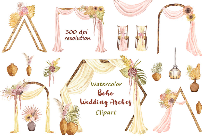 wedding-watercolor-arches-clipart-wedding-arbor-clipart