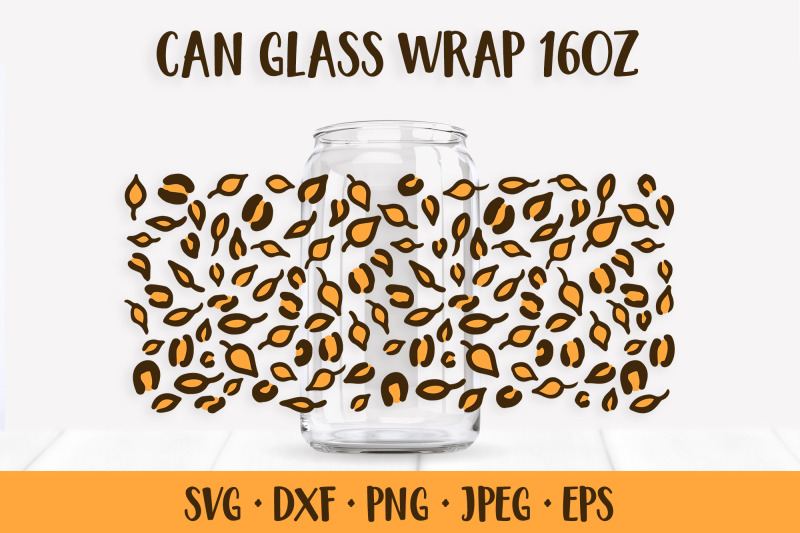 fall-leaves-can-glass-wrap-svg-leopard-print-glass-can