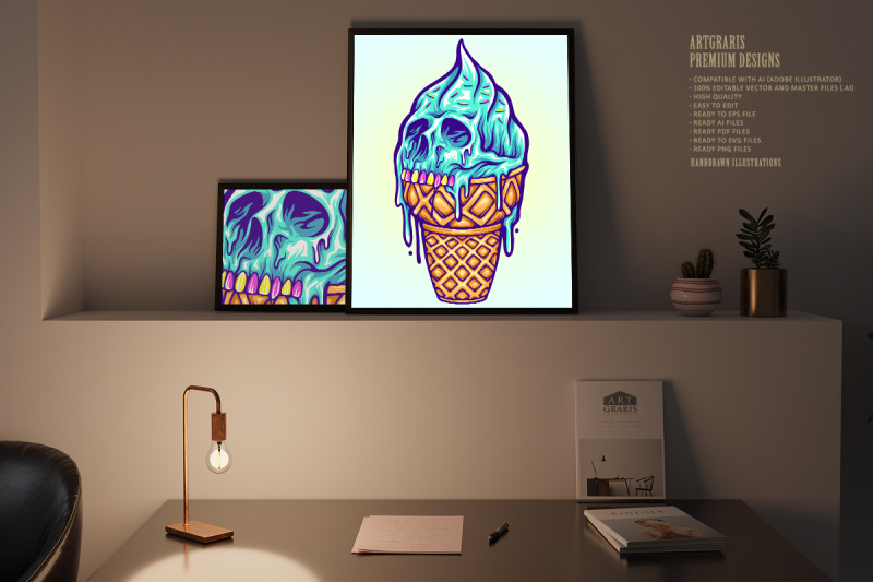 scary-skull-ice-cream-cone-illustrations