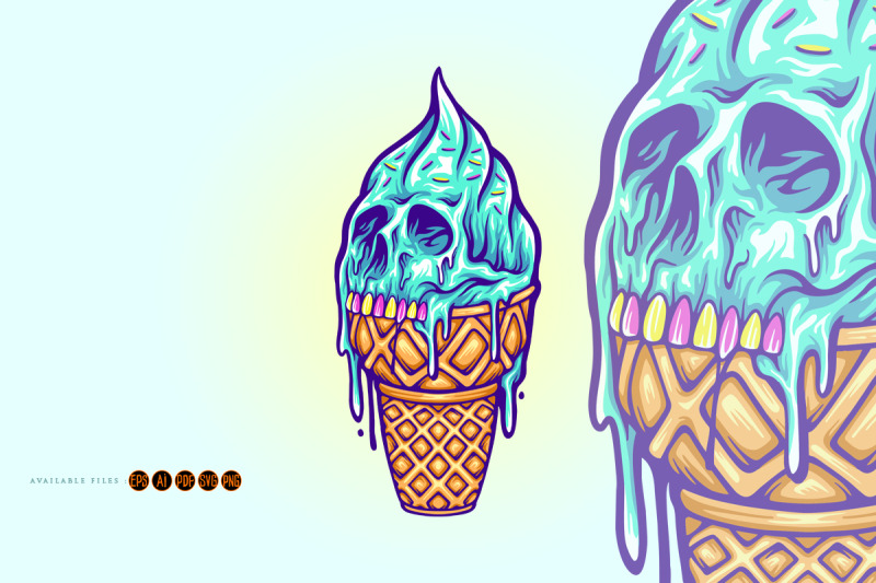 scary-skull-ice-cream-cone-illustrations