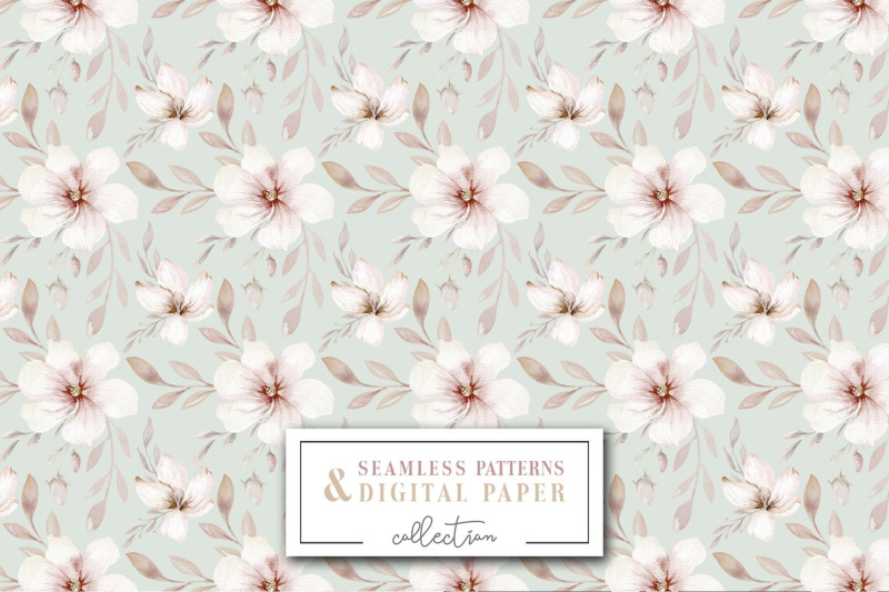 watercolor-blossom-flowers-pattern-scrapbook-digital-paper