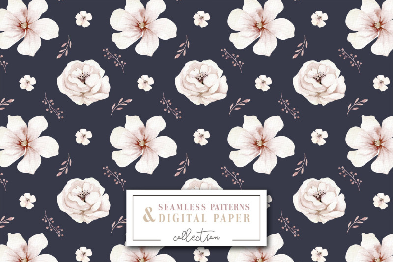 watercolor-blossom-flowers-pattern-scrapbook-digital-paper