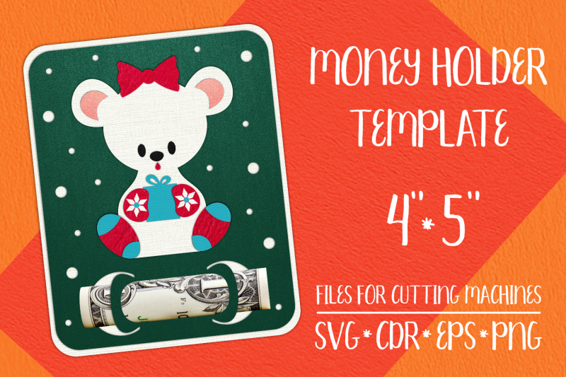 sea-bear-christmas-card-money-holder-template