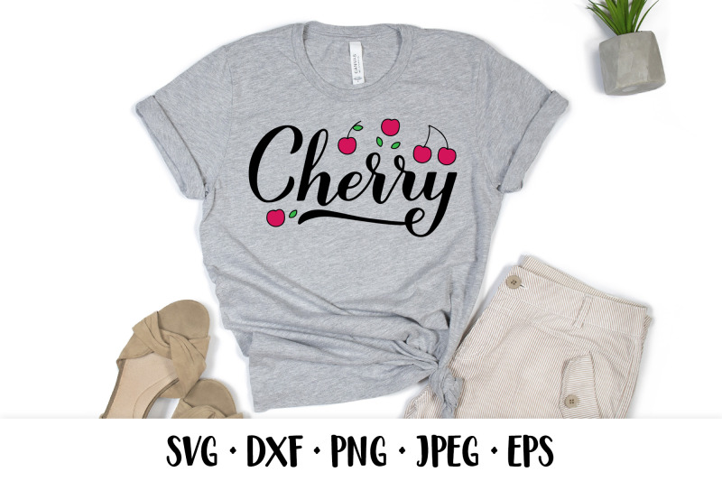 cherry-svg-calligraphy-lettering-and-hand-drawn-berries
