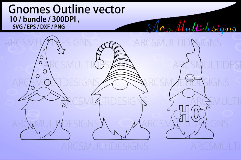 gnomes-outline-svg-bundle