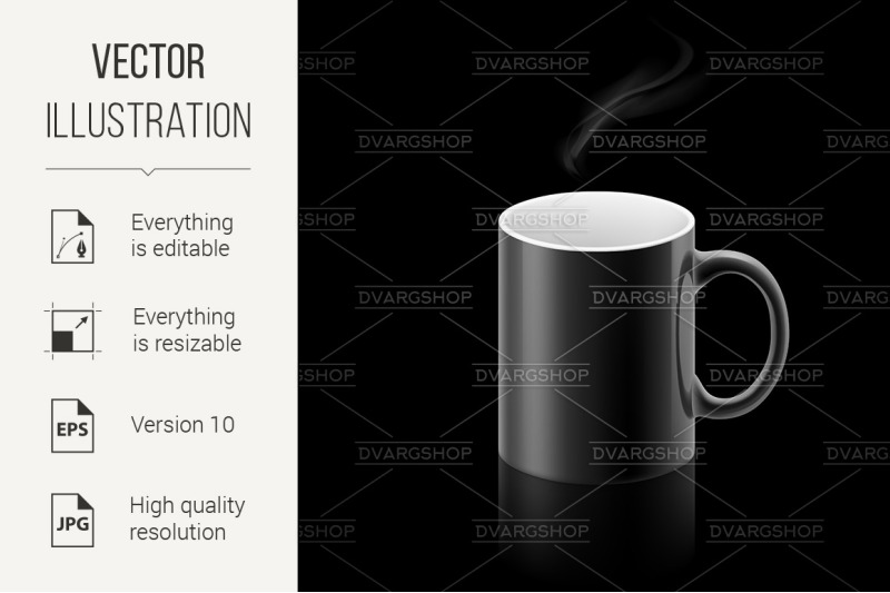 black-mug-on-black-background