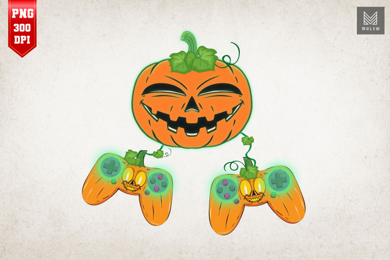 halloween-gamer-costume-scary-pumpkin