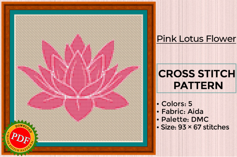 pink-lotus-flower-cross-stitch-pattern-pink-lotus