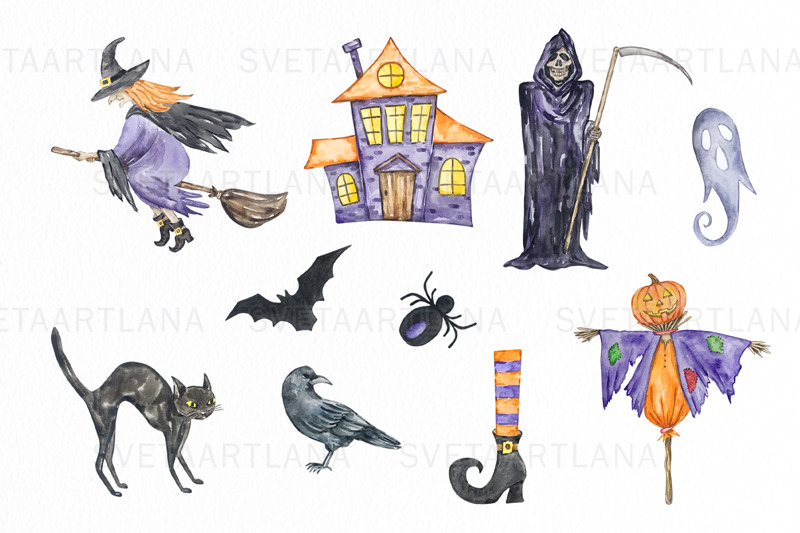 watercolor-spooky-halloween-clipart