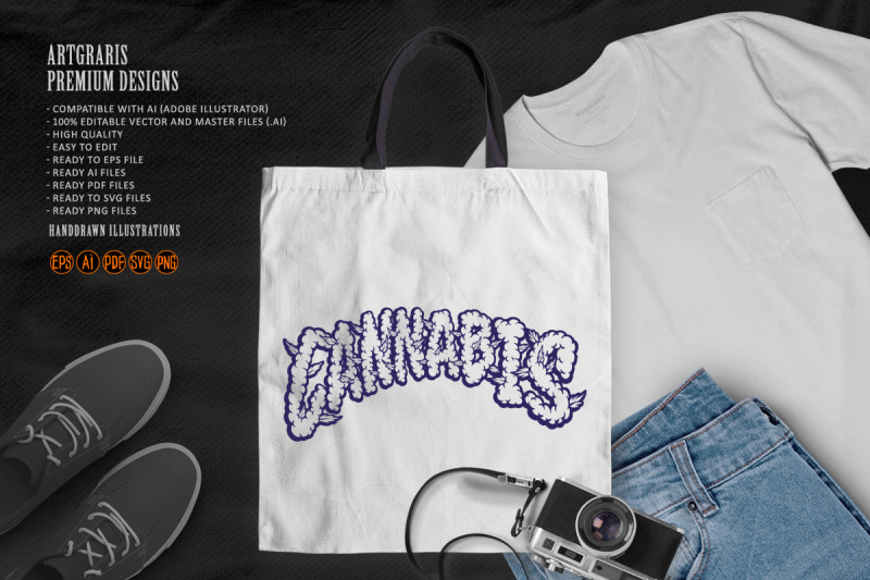 cannabis-lettering-words-smoke-effect-silhouette