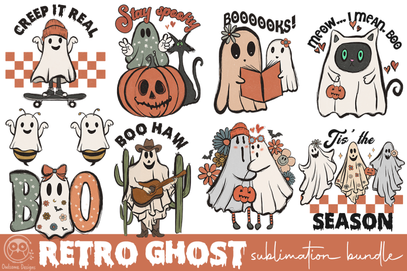 retro-halloween-ghost-sublimation-bundle